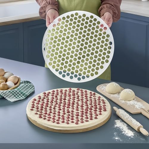 GMantı Kalıbı, 40 cm, 199 Gözlü, Beyaz Plastik, El Yapımı Mantı Hazırlama İçin