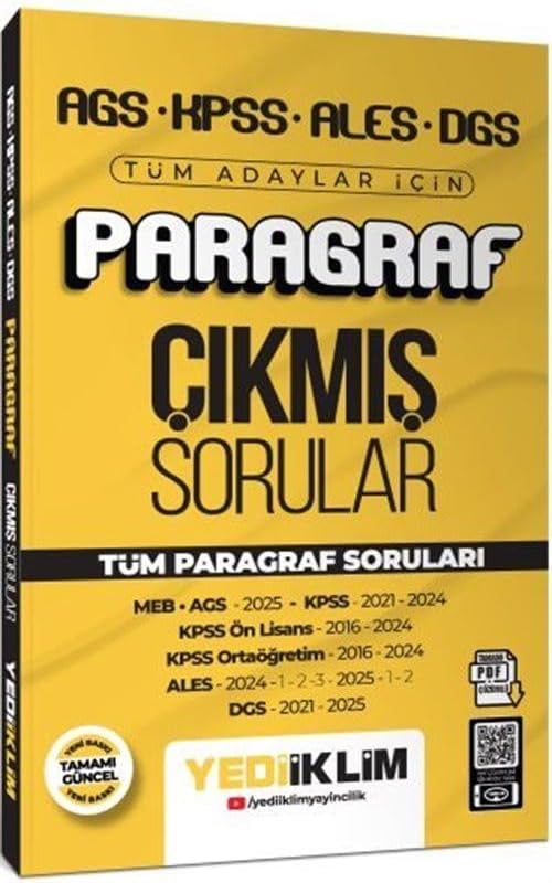 AGS KPSS ALES DGS Tüm Adaylar İçin Paragraf Tamamı PDF Çözümlü Tüm Paragraf Soruları Çıkmış Sorular