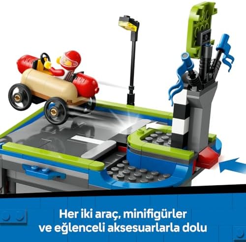 City Senin Kuralların: Yarış Arabası Rampa Parçası 60460-6 Yaş ve Üzeri Çocuklar için Sürücü Minifigürü İçeren Yaratıcı Oyuncak Yapım Seti, Doğum Günü Hediyesi (436 Parça)