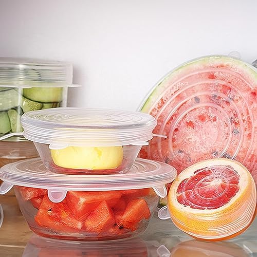 Tazelik Koruyucu 6 Lı Silikon Kapak Seti Bpa İçermez Silikon Streç Kapak Seti 6 Adet