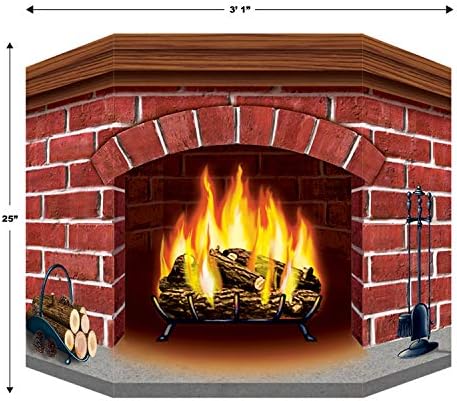 1-PACK Brick şömine için stand-UP parti dekorasyon, 3-ayaklar 1-inç – 25-inç