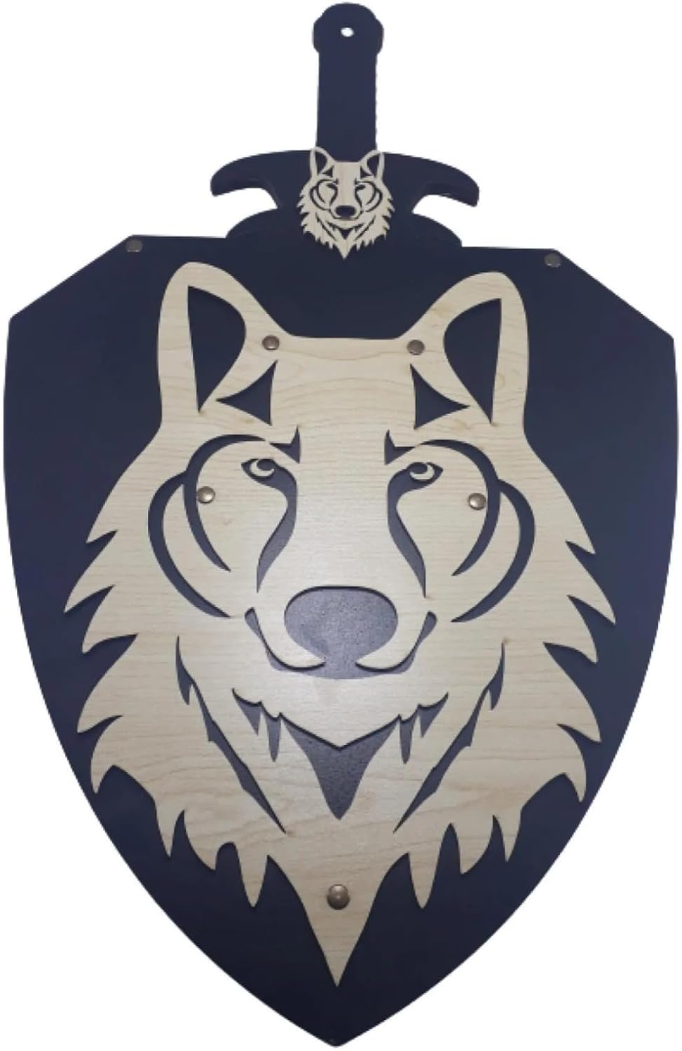 Ahtek Kurt Başlı Kılıc Kalkan Seti, Ahşap Oyuncak ETİCSET030