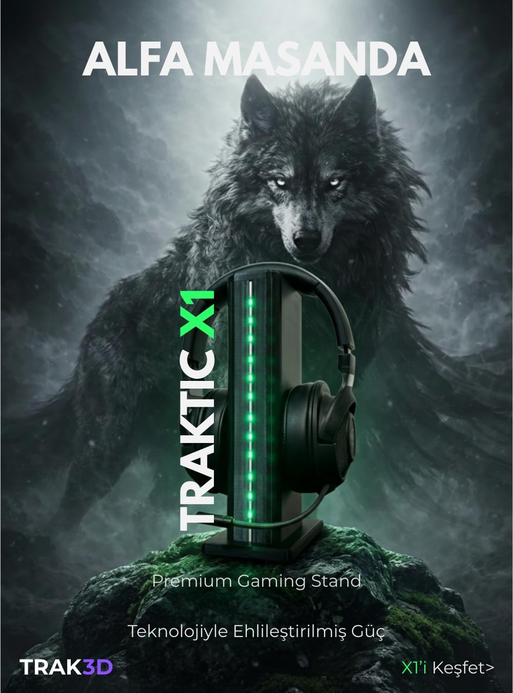 X1 – RGB Işıklı Gaming Kulaklık Standı | Remote Controller, USB Güç Bağlantılı, Masaüstü Kulaklık Standı, Dayanıklı Oyun Kulaklığı Tutucu, PC Oyuncu Kulaklık Aksesuarı için Premium Tasarım