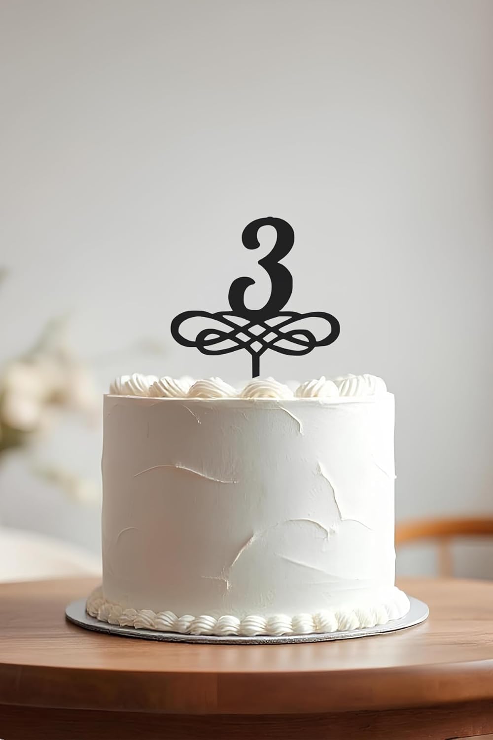 3. Yaş Doğum Günü Pastası Süsleme, Pasta Süsü, Yeniden Kullanılabilir, OCT23