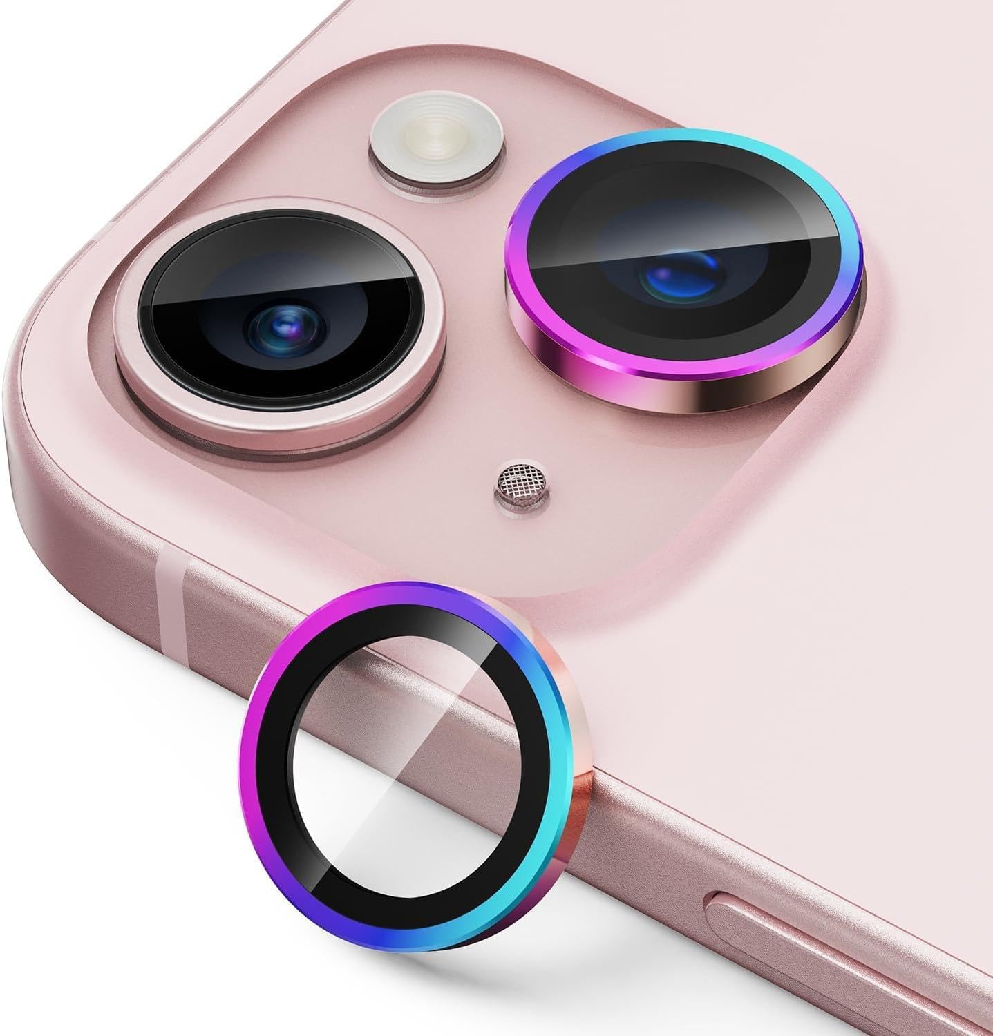 13,13 Mini,12 Pro Max için, Kamera Lens Koruyucu, Basit Kurulum, HD Berrak Görüntü, Metal Çerçeve, 9H Temperli Cam, Çizilmeye Dayanıklı, Camera Lens Protector (Renkli)