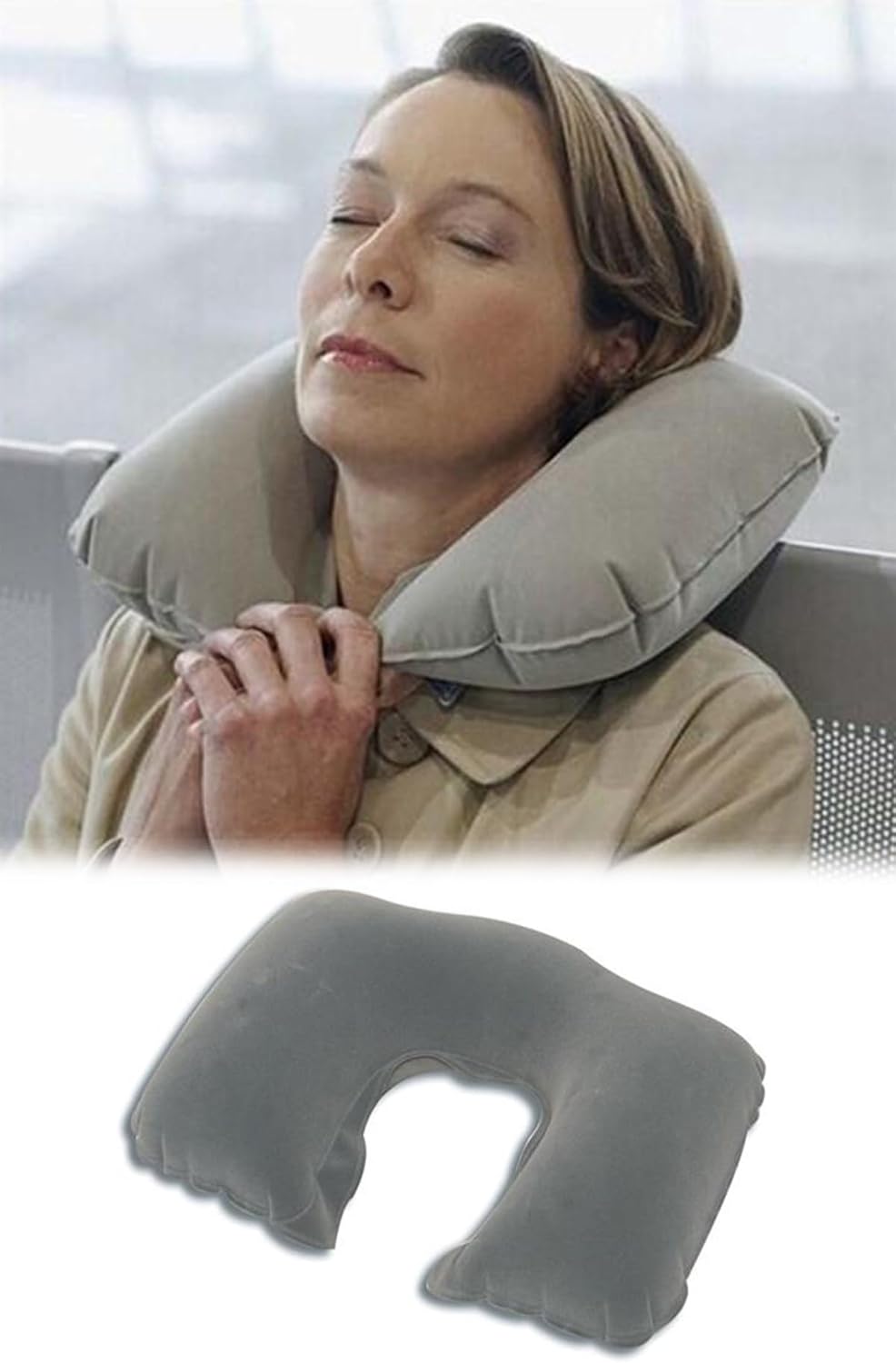 -Seyahat Yolculuk Uyku Boyun Yastığı Ergonomik Ortopedik Yastık