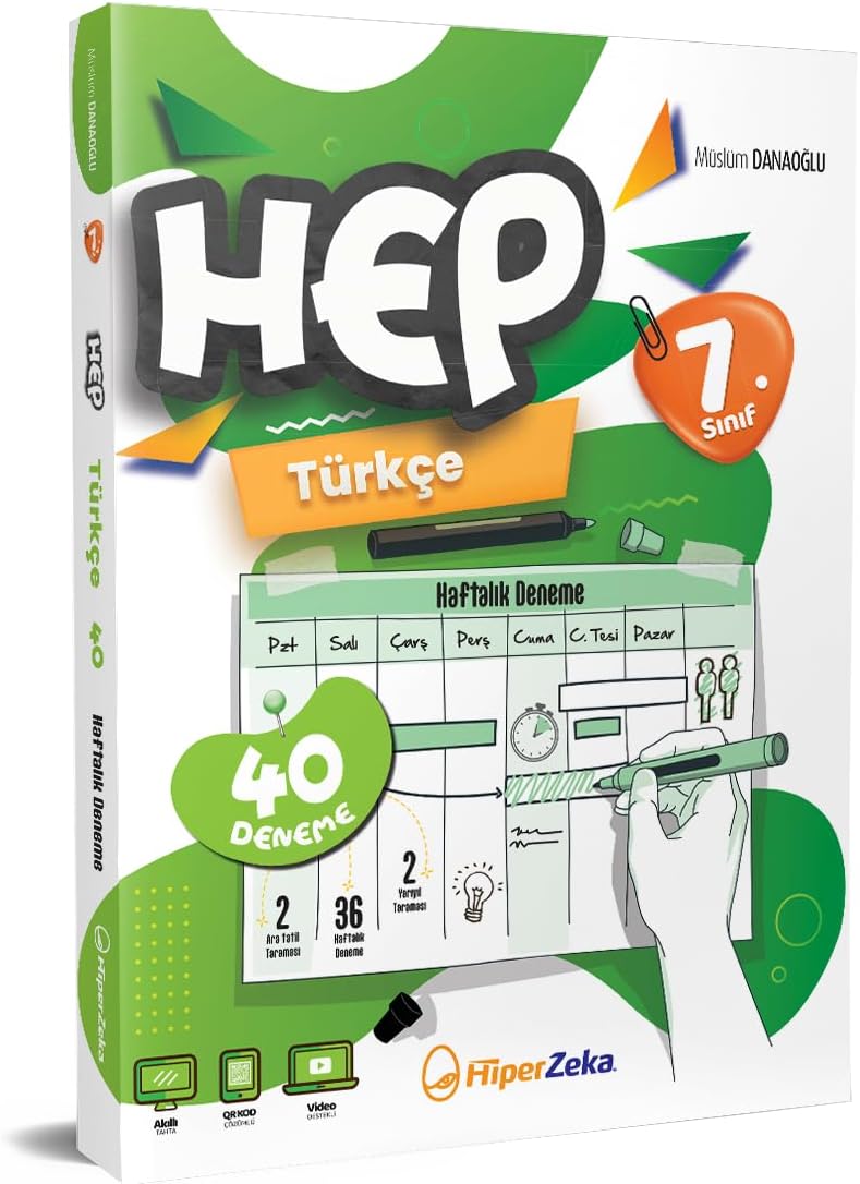 2025 7. Sınıf Haftalık HEP Türkçe 40 Deneme