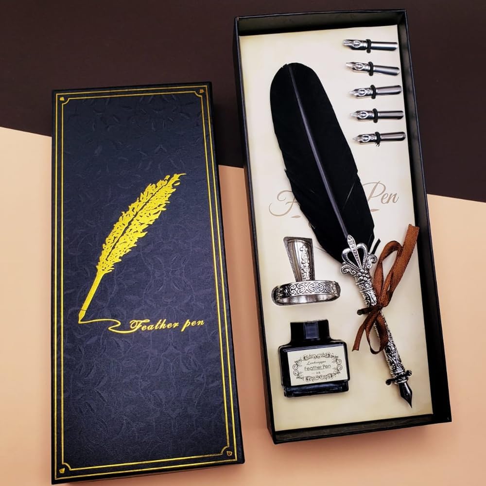 Divit Hokka Kalem Seti Dekoratif Hediyelik SİYAH