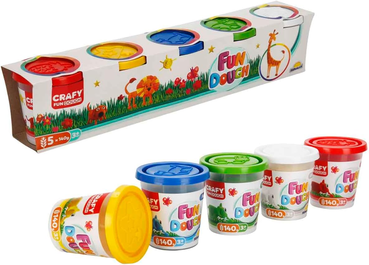 CRAFY Oyun Hamuru 5'li 5x140 gr