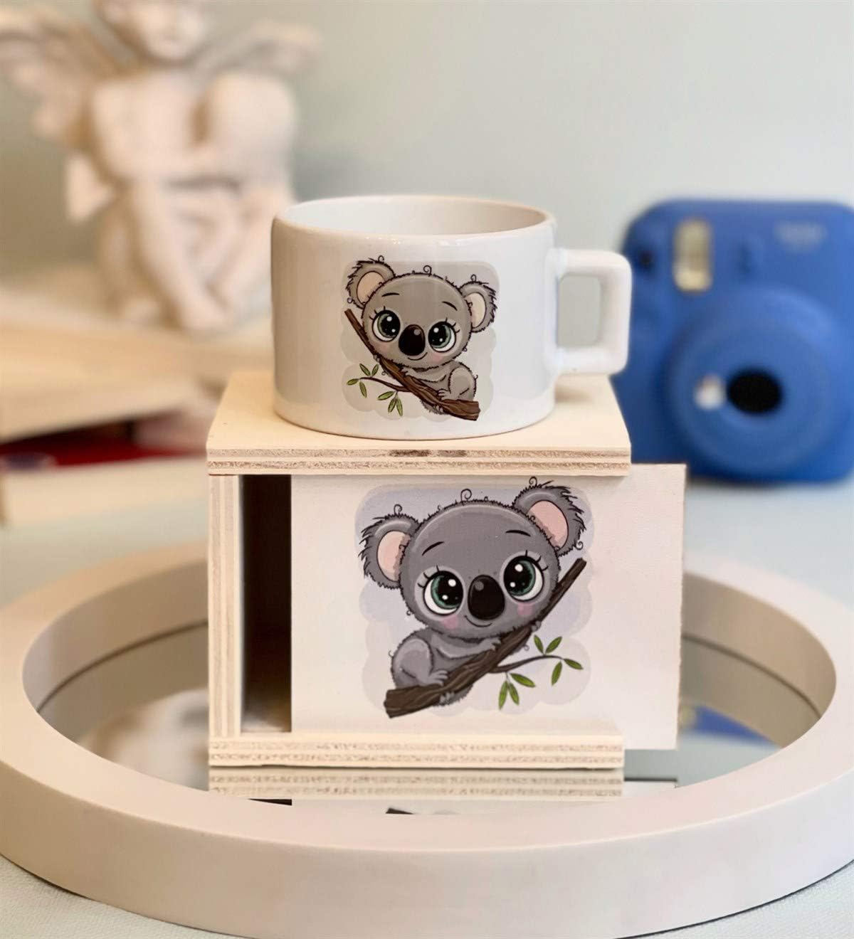Sevimli Koala Tasarımlı Kutulu Kupa