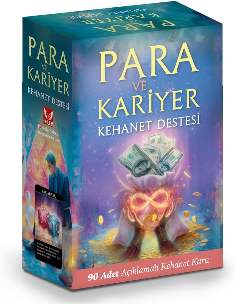 Para ve Kariyer Kehanet Destesi / 90 Adet Açıklamalı ve Anahtar Kelimeli Kehanet Tarot Kartı