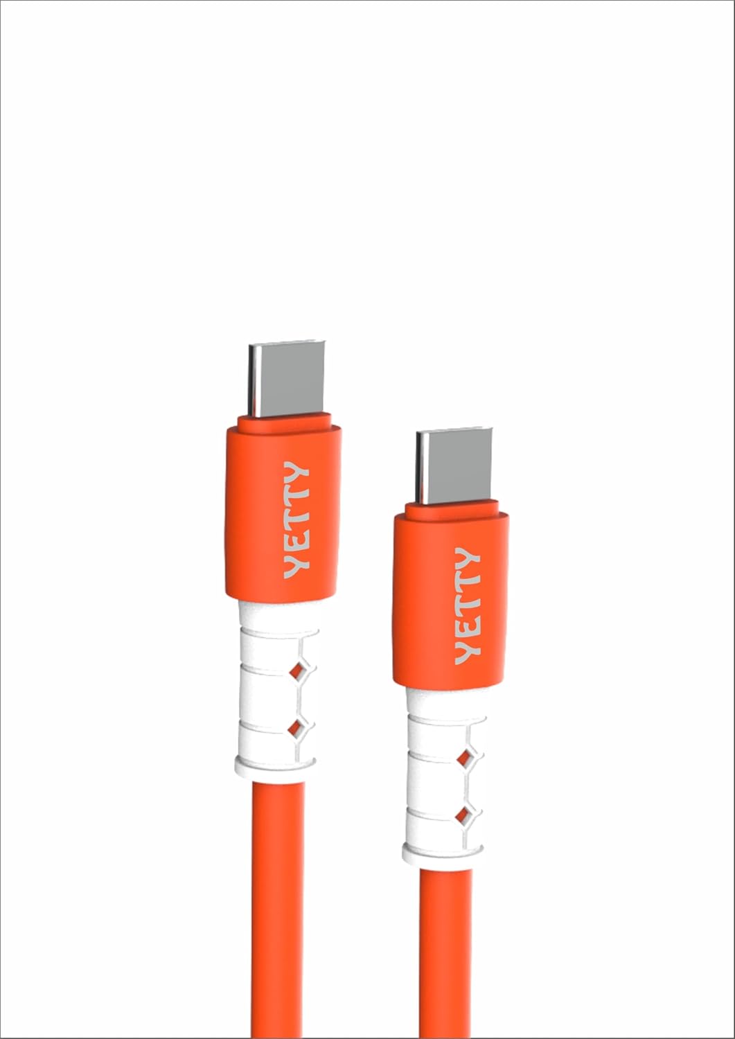 Yetty 3A Lightning ile Uyumlu, Type-C, Type-C to Type-C Silikonlu Data ve Hızlı Şarj Kablosu 1m Sarı YKB-Serileri (Yerli Üretim) Farklı Renkler (Type-C to Type-C, Turuncu)