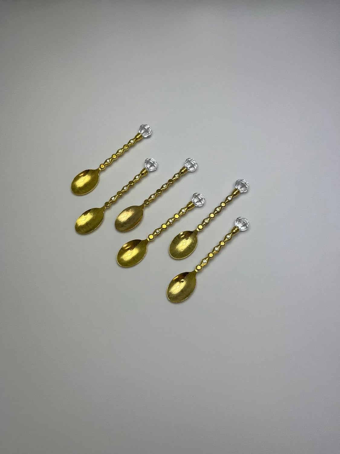 Altın Renkli Çay Kaşığı Seti (6'lı) - Özel Kutulu