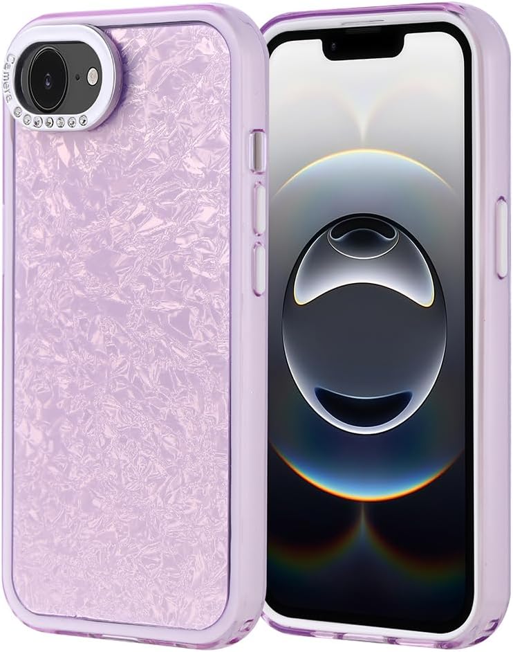 16E ile Uyumlu Kılıf Lila Kapi Kapak Taşlı (16E ile Uyumlu, Lila)