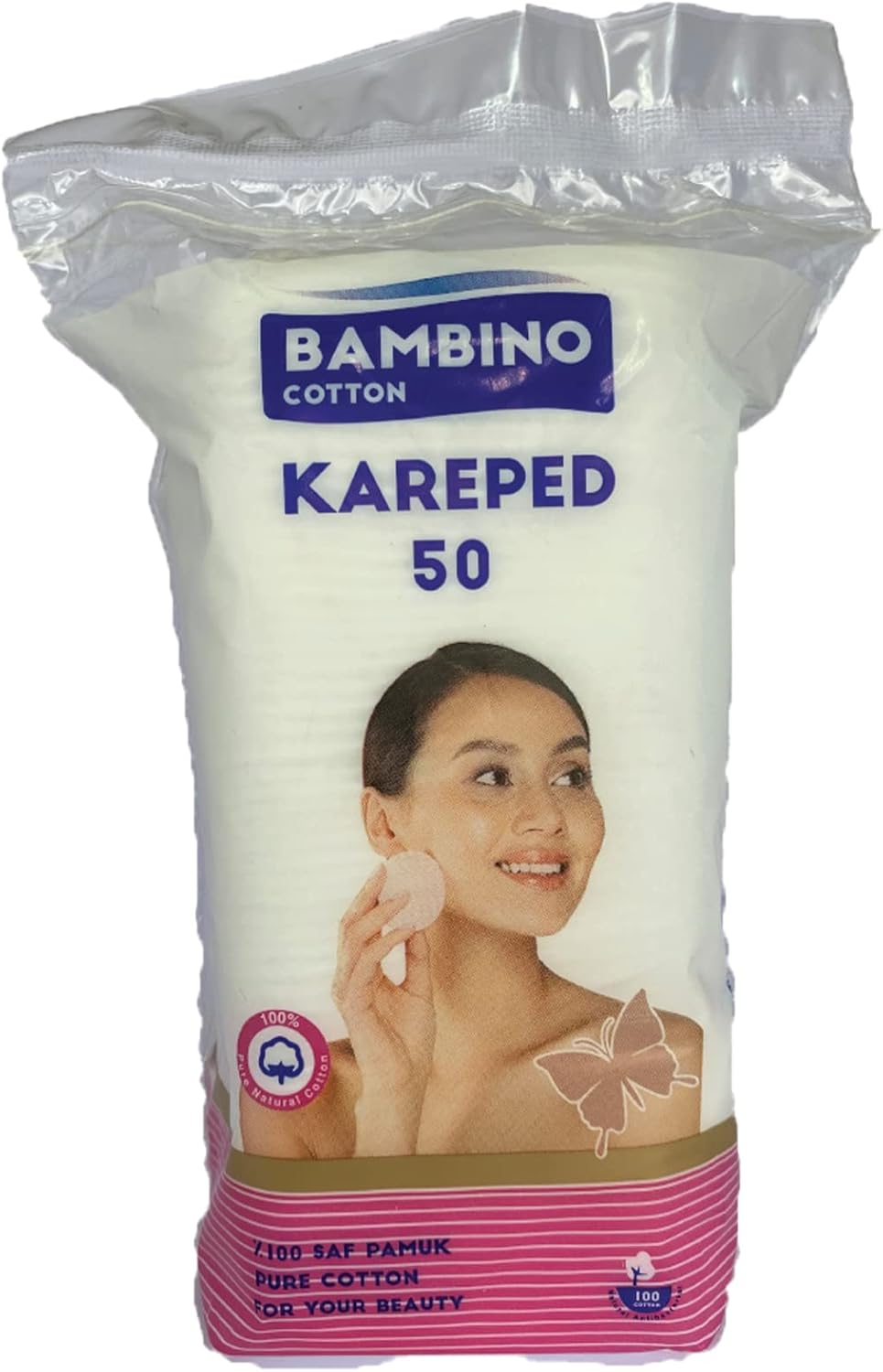 50'li Kare Makyaj Temizleme Pamuğu