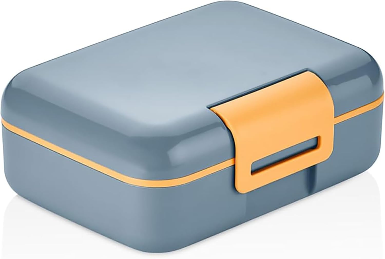 2 Katlı Bento Öğle Yemeği Kutusu, 1.6 Litre, 3 Bölmeli, BPA İçermeyen PP Plastik, Çatal Bıçak Kaşık Hediyeli (Gri)