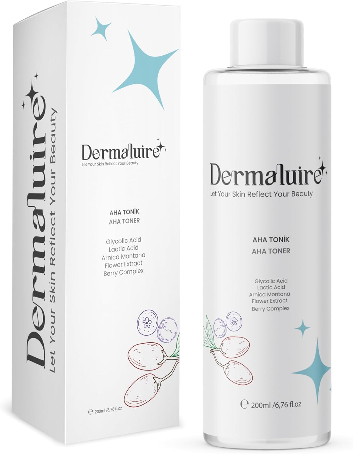 Akne Ve Sivilce Karşıtı, Gözenek Sıkılaştırıcı Aha Tonik 200ml (Glikolik Asit, Laktik Asit)