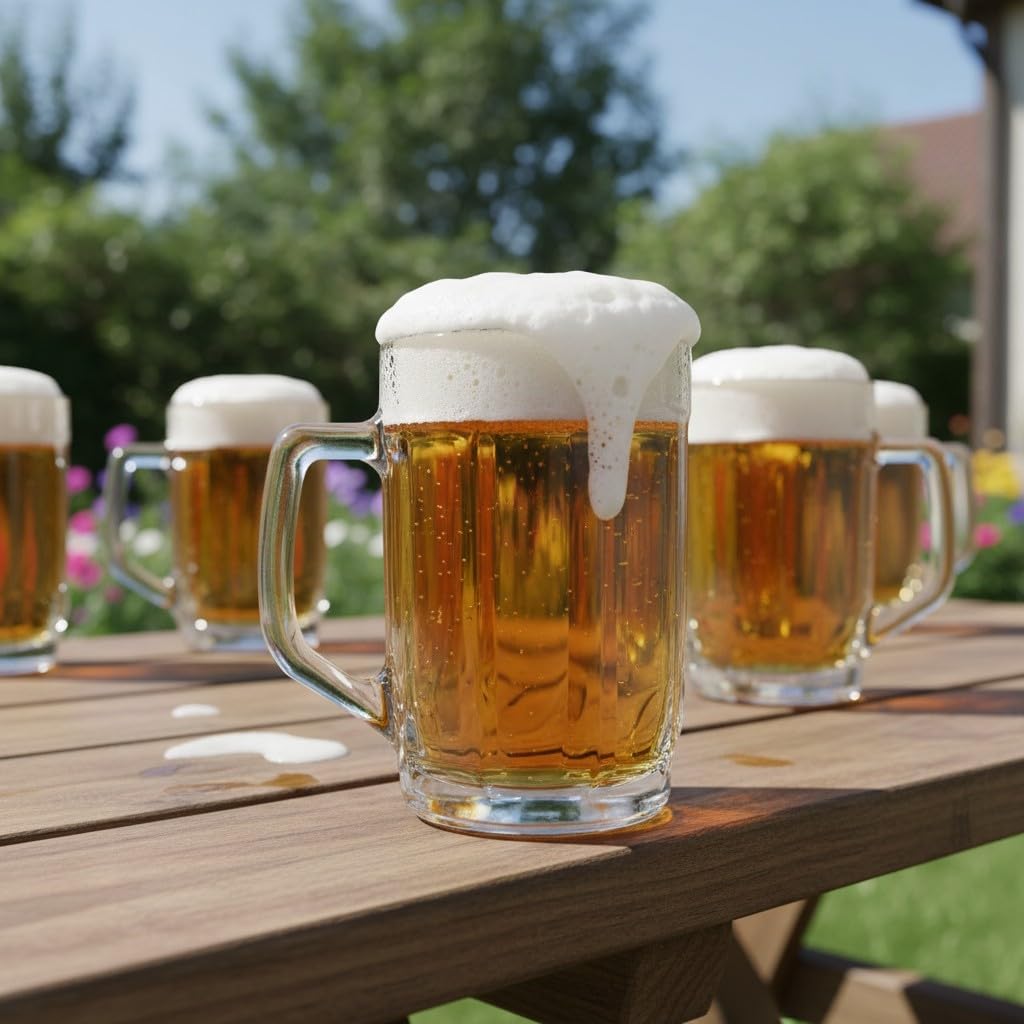 ODİ HOME 2 Adet Orta Boy Bardağı Kulplu Cam Bardağı 480 ml