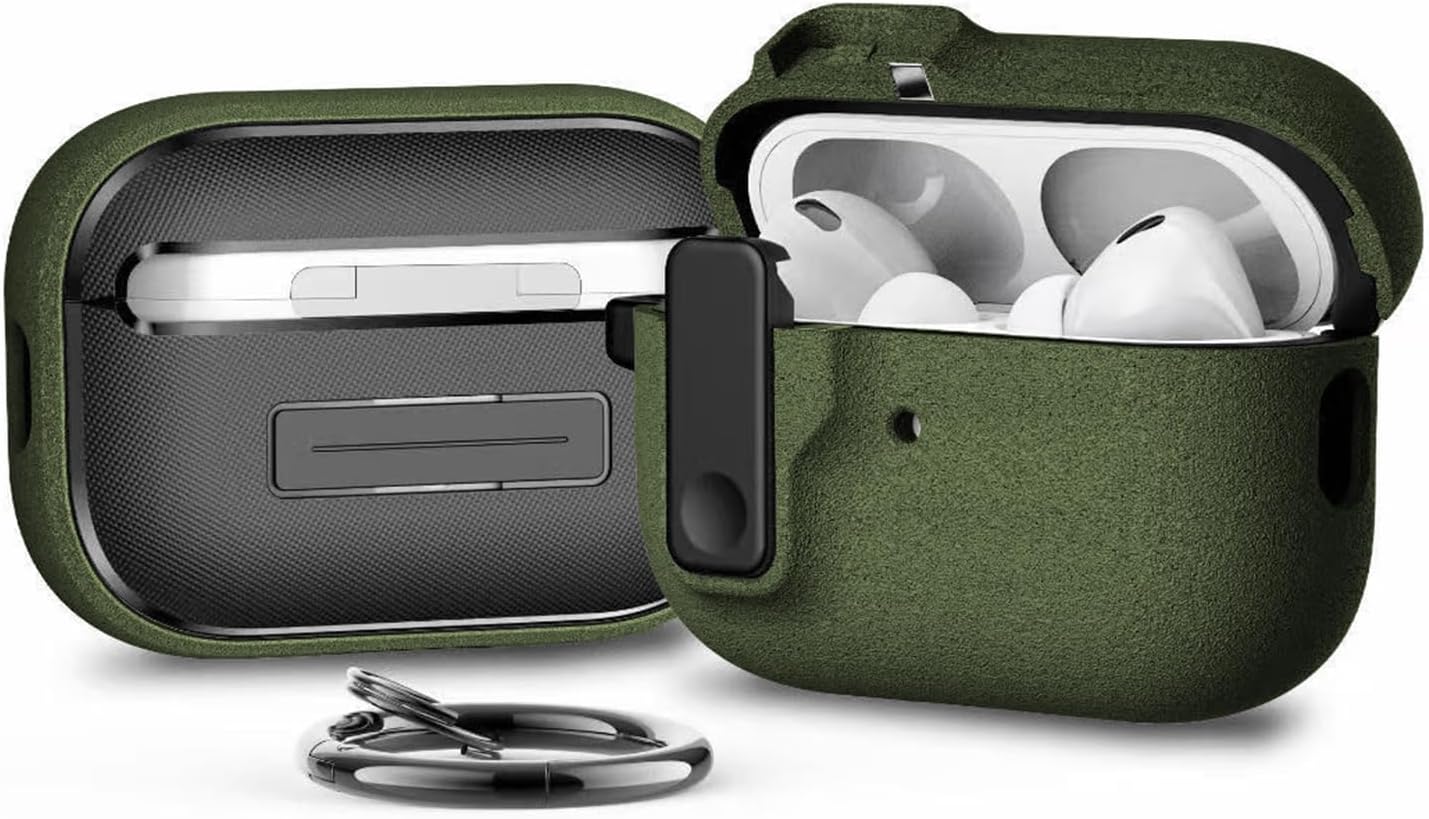 Pro 2 ile Uyumlu Fabric Serisi Özel Kilitli Tasarım ve Kumaş Yüzeyli Kılıf Darbelere Karşı Koruyucu Kapak (Yeşil-Siyah, Pro 2)