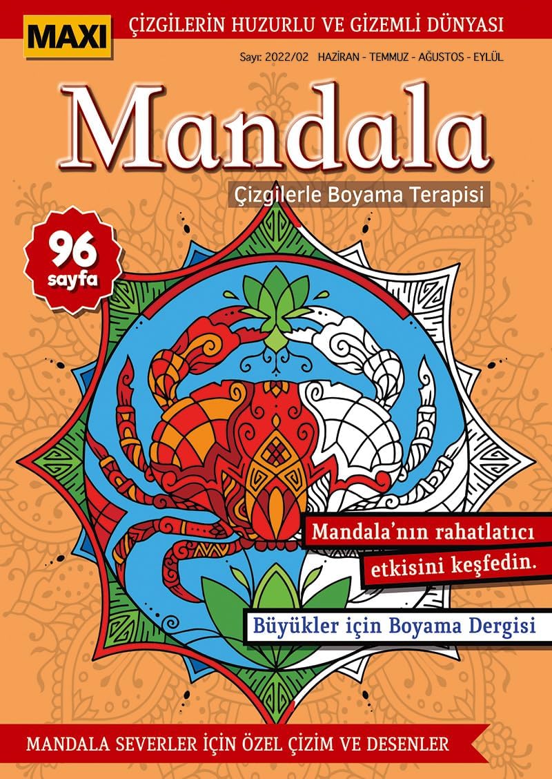 Maxi Mandala Çizgilerle Boyama Terapisi 7