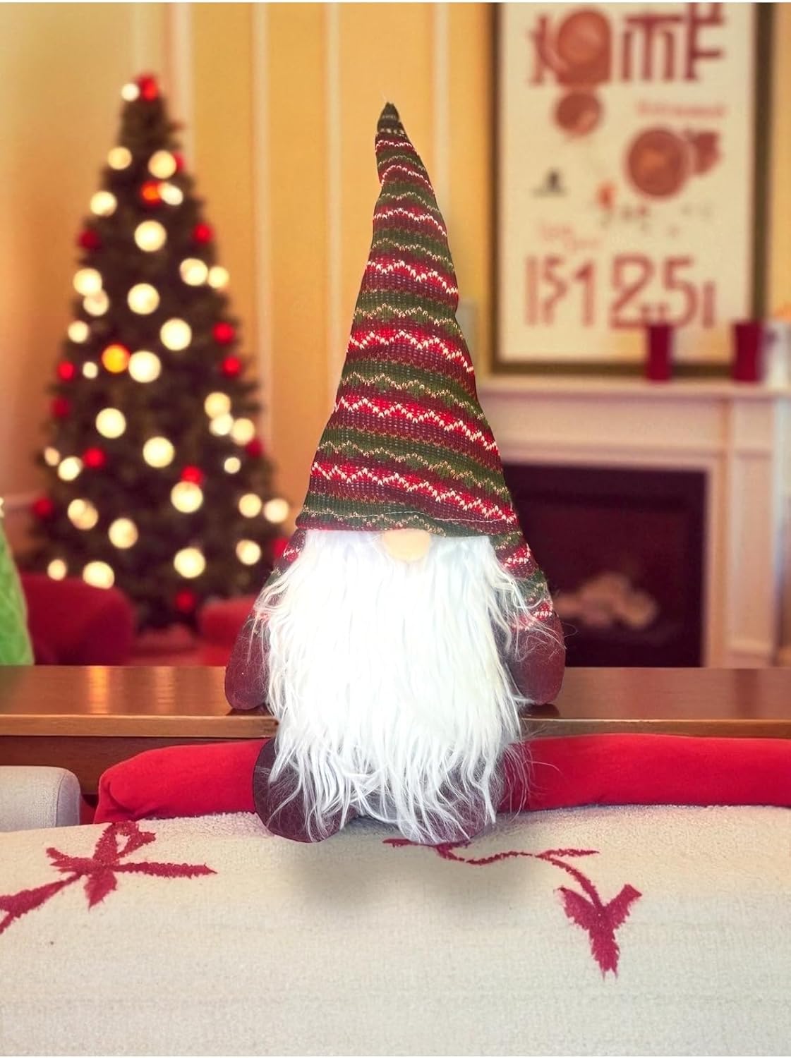 1 Adet 50 Cm Gnome Yılbaşı Şans Cücesi Süs Dekorasyon Yılbaşı Ağaç Ve Masa Süsü, Kırmızı