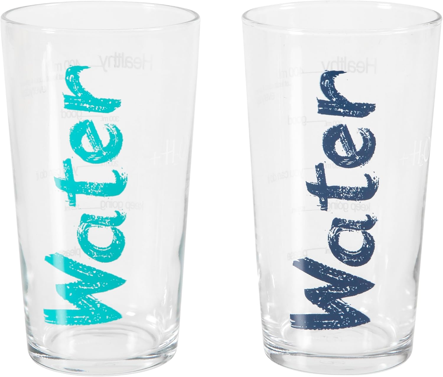 Water Bardak 570 ml 2'li Set Mavi & Turkuaz