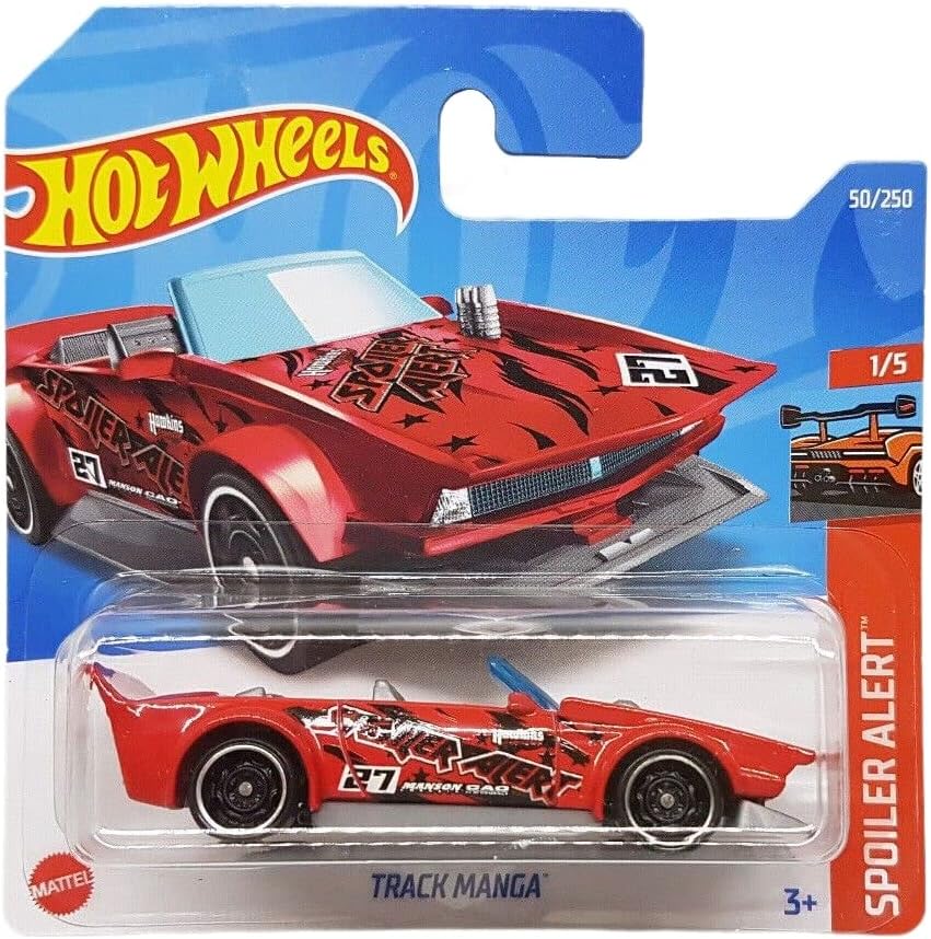 - Track Manga - Spoiler Alert 1/5 - HCW97 - Short Card - kırmızı - Mattel 2022
