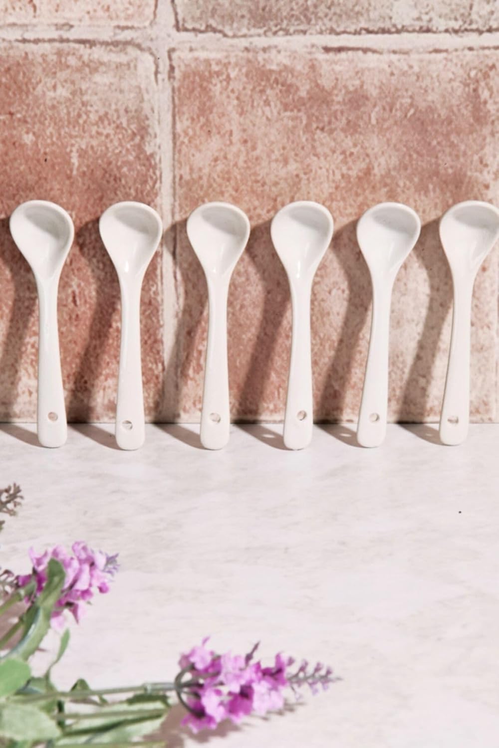 Porselen Diyarı Porselen 6'lı Beyaz Kaşık 10,5 Cm BEYAZ