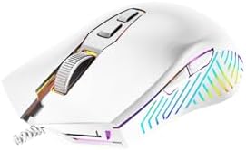 7D Makrolu Beyaz Gaming Oyuncu Mouse - Full RGB 7200DPI - Drag Click Desteği - Hızlı - Ergonomik - 24 Ay Garanti - 20g/s - 60 inç/s IPS - 125Hz - 135g - SMX-G68 SPEAR