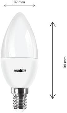 8.5W LED Mum Ampul – E14 Duy, 810 Lümen, 3000K Sarı Işık, 60W Eşdeğer, 3’lü Paket, Opal Dekoratif Ampul, Dimmer Uyumlu Değil,%86 Enerji Tasarrufu, 99x37 mm (Sarı)