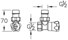 A43011 Artepan Radyatör Valfi, Krom