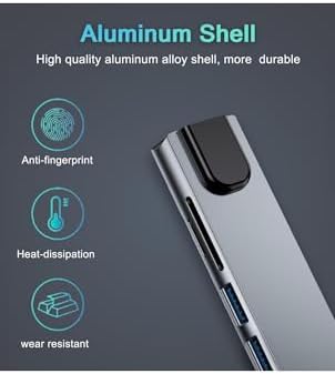 10-in-1 USB C Çoklayıcı, HDMI, Ethernet, SD/TF Kart, USB 3.0/2.0 Bağlantı Noktaları, 100W PD Şarj, Gümüş