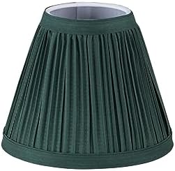 Aspen 33123-2, Avize Pileli Klipsli Yeşil Gölge, 7,62 cm Üst x 15,24 cm Alt x 12,7 cm Eğim, 2'li Set