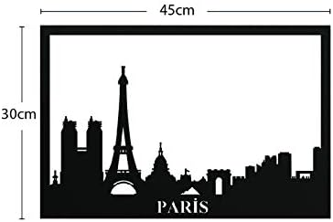 Yurupa Yurudesign Lazer Kesim Metal Duvar Tablo Paris 30 * 45
