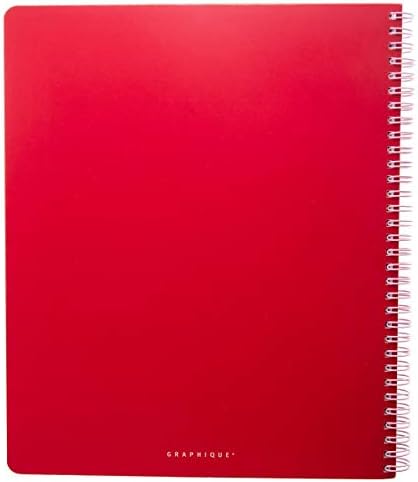 - İş Yeri - Pembe Mesajlı Büyük Kırmızı Spiral Defter, Kişisel Düşünceler, Mektup Yazma ve Not Alma için Eğlenceli Günlük, 160 Çizgili Sayfa, 22,86 cm x 27,94 cm