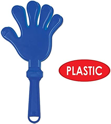 12 Parça Plastik El Clappers Gürültücü Okul Ruh Malzemeleri Spor Doğum Günü Partisi Şekerleri, 7.5", Mavi