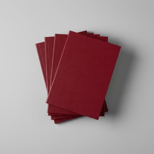 Çizgisiz Not Defteri – 64 Yaprak, 90 gr Ivory Kağıt, Amerikan Ciltli Not Defteri, Ofis ve Günlük Kullanım İçin İdeal (Bordo, A5 (14,8cm x 21cm))