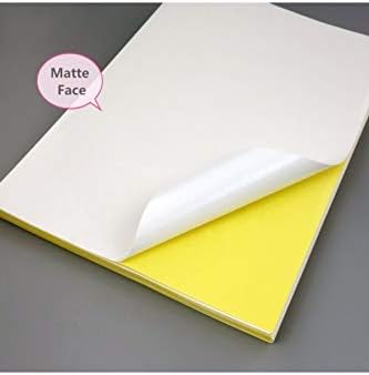 100 Adet A4 Yapışkanlı  Kağıt Etiket ve Laser Mat Yüzey