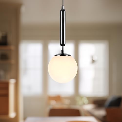 Tekli Cam Avize Aydınlatma, Ev, Ofis, Cafe, Restoran Avizeleri, E14 Duy (Siyah)