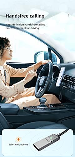 Bluetooth Car Receiver Aux, Gri