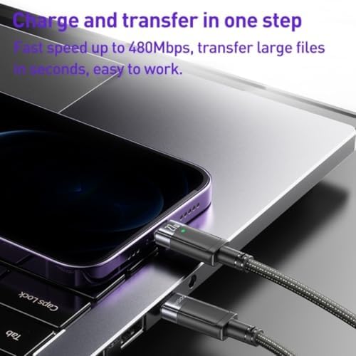 27W Type-C to Lightning Otomatik Şarj Kesme Özellikli PD Hızlı Şarj Kablosu, 1.2 Metre