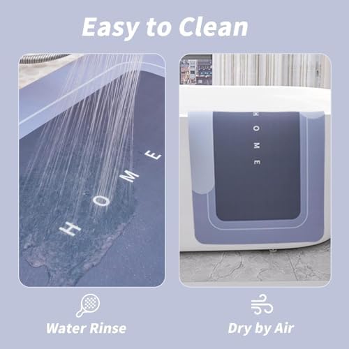 Banyo Paspası-Süper Emici-Kaymaz Tabanlı Banyo Ve Abdest Paspası Kare Mavi (Nks152)