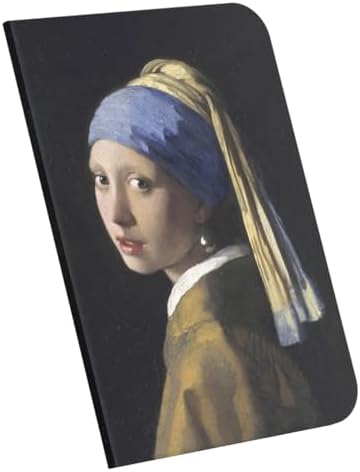 İnci Küpeli Kız, Johannes Vermeer 1665, A4 Defter 9, Çizgisiz, Toplam 64 Sayfa, Tel Dikiş, Esnek Kapak, Oval Kenar, Tuval Doku, 60 gram, Sarı Krem Renk, 21x29,7x0,5cm