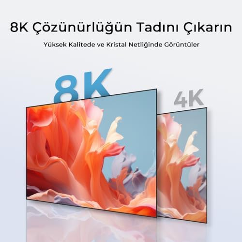 USB 4.0 V2.0, 80GBPS USB C Veri Kablosu, 240W USB C Şarj Kablosu, 8K@60hz 4K@240Hz 2K@360Hz Thunderbolt 5 Görüntü Kablosu, , Monitör, Docking İstasyonu, ile Uyumlu - 1 Metre