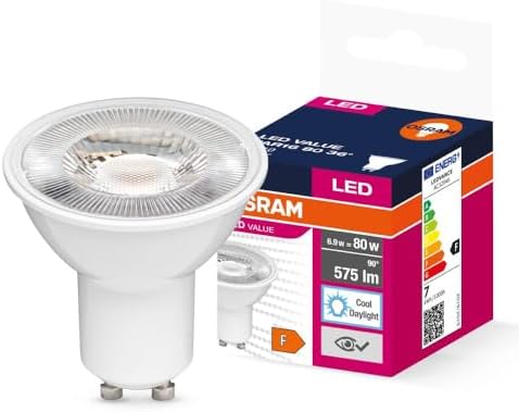 LED Value PAR16 GU10 6.9W (80W Eşdeğeri) 6500K Gün Işığı, 600 lm, 36° Spot, CRI≥80, Cam Gövde – 10’lu Paket
