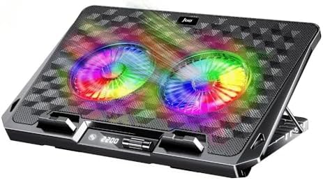 Odin RGB Işıklı Gaming 2200RPM Çift Fan LED Display Laptop Notebook Soğutucu Stand