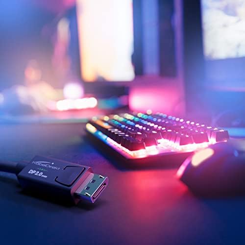 – 8K DisplayPort 2.0 kablosu – 3m – dizüstü/oyun bilgisayarı, gr. kartı, ekran/proj. DP mon. kablosu – DP'den DP'ye – 144Hz'de 4K/60Hz'de 8K, 240Hz'e kadar, FreeSync/G-Sync, siyah