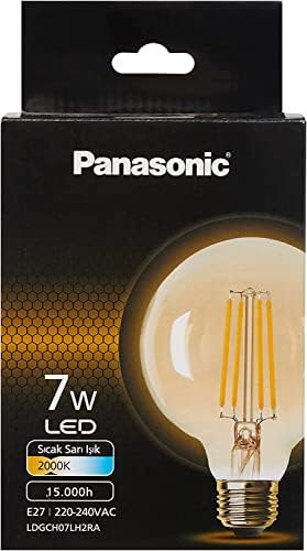 E27 FİL G95 LAMBA, SARI IŞIK 7W 630LM 2000K GOLD