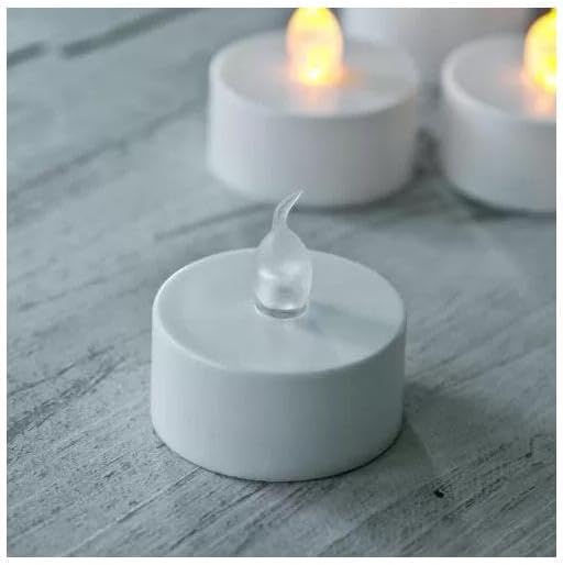 SNA Pilli Led Tealight T-LİGHT MUM PİLLİ MUM LED IŞIK SICAK SARI RENK DEKORASYON SÜSLEME DÜĞÜN KINA ORGANİZASYON (6)