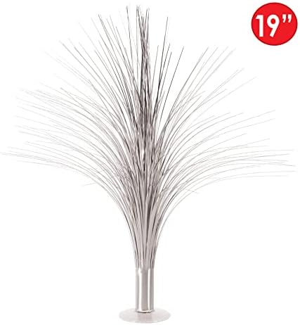 2 Parça Plastik Metalik Gümüş Sprey Yeni Yıl Dekorasyonları, Ödüller Gece Sofra Takımı, Doğum Günü Partisi Malzemeleri, 48,26 cm